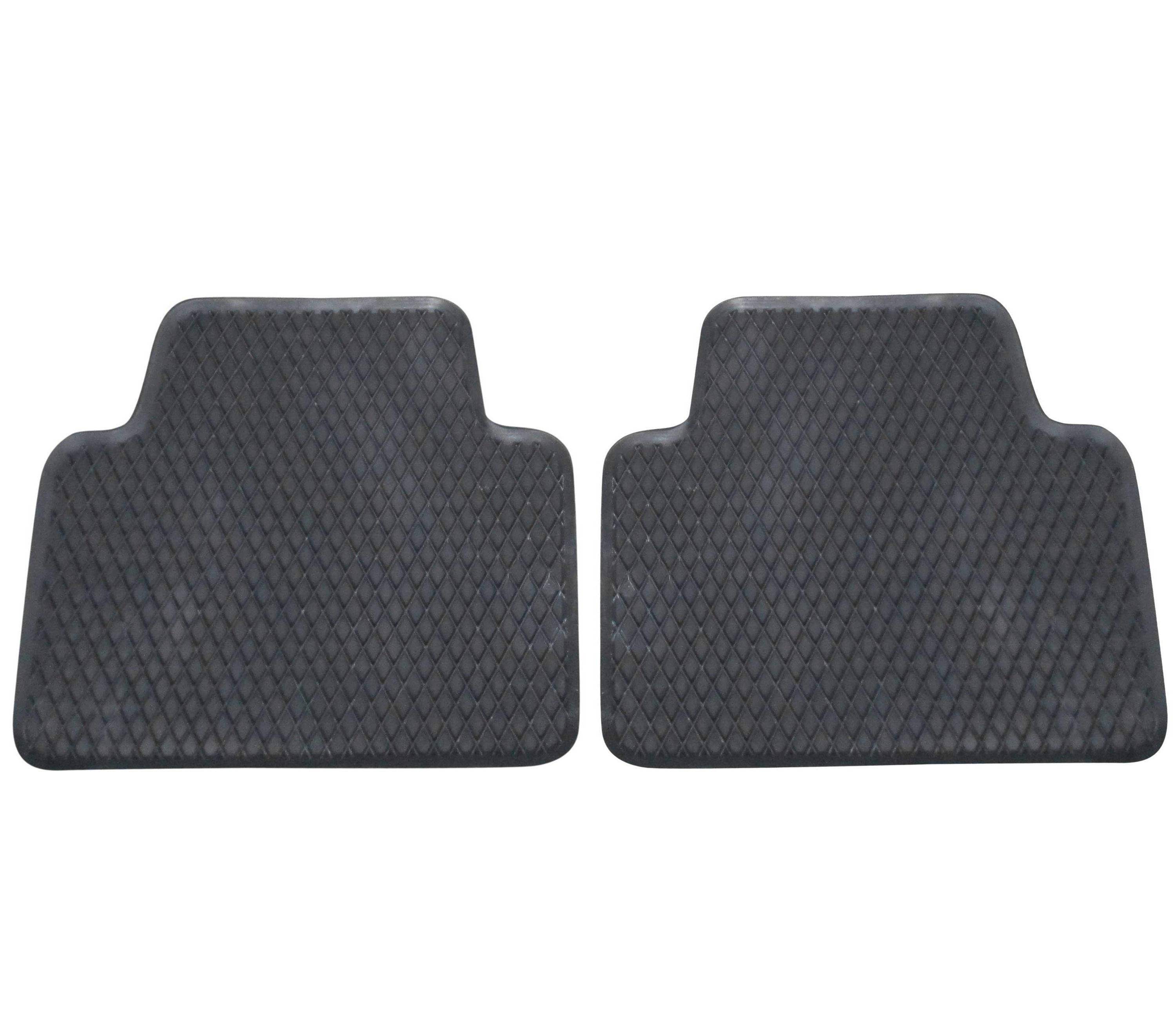 2x Gummi Fußmatten Gummifußmatten HOHER RAND Autoteppich SET für HINTEN Schwarz