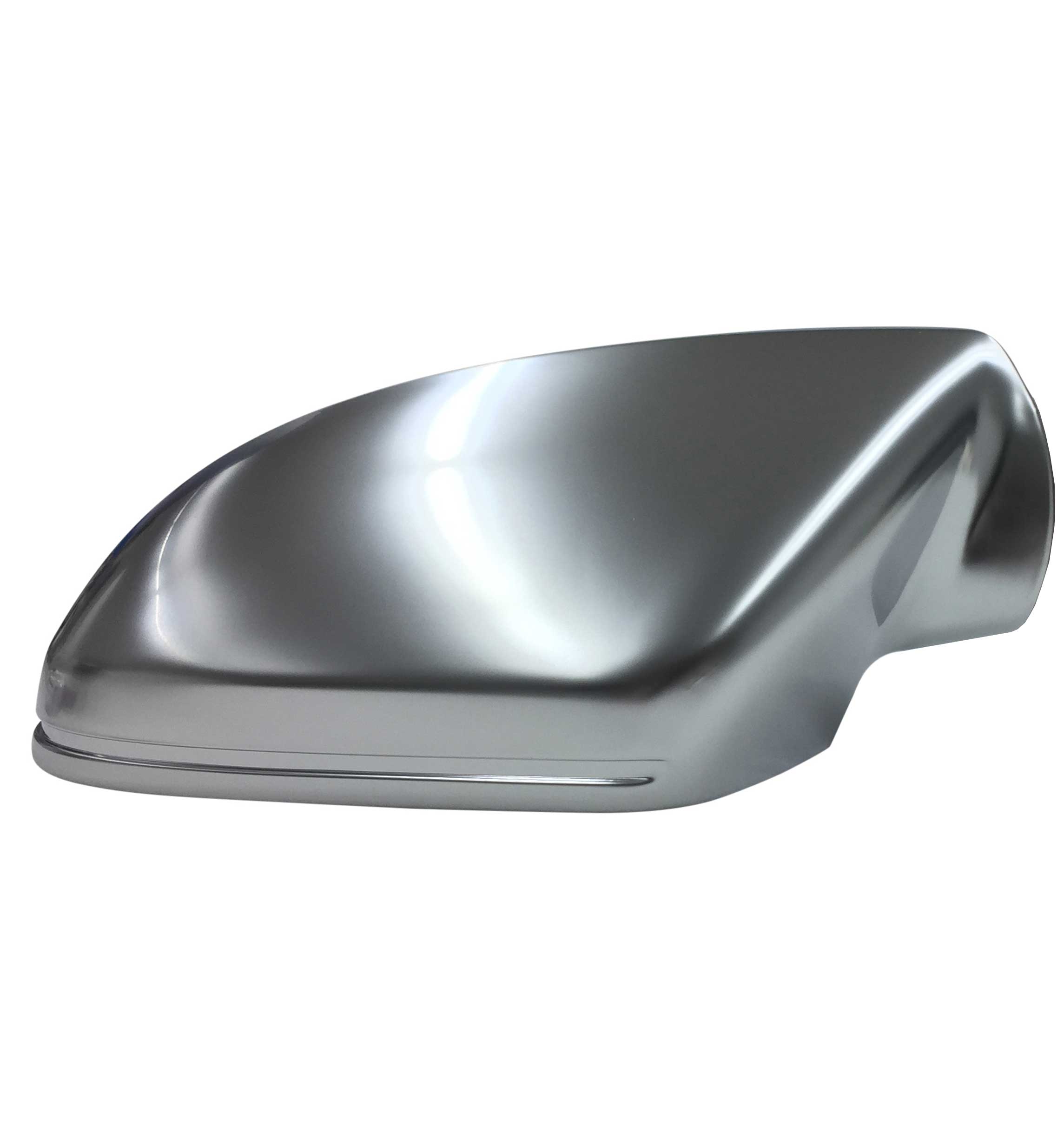 1x RECHTS Gehäuse ALU Look Spiegel Kappen Außenspiegel für Audi A6 S6 RS6 4G C7