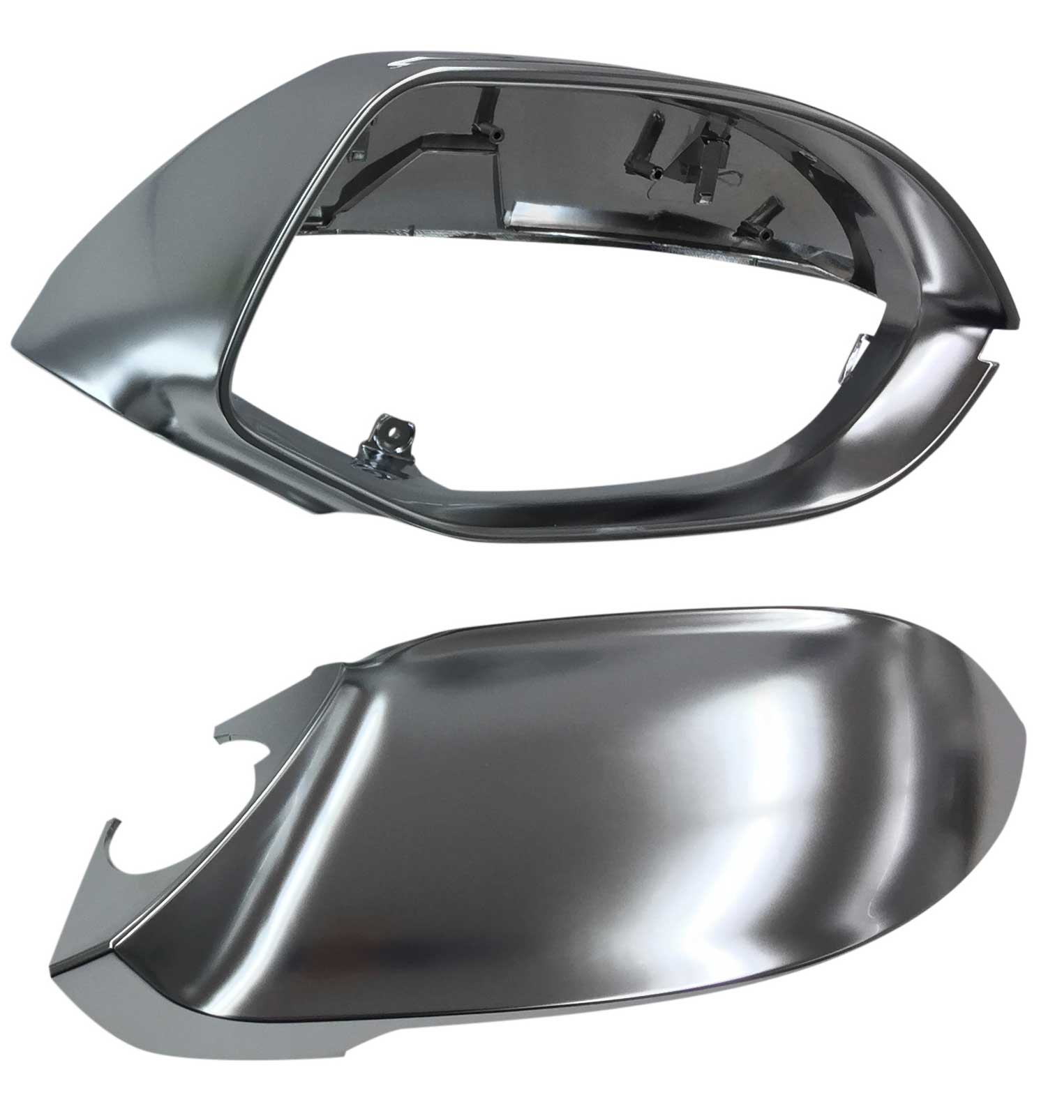 1x RECHTS Gehäuse ALU Look Spiegel Kappen Außenspiegel für Audi A7 4G ab 2010-