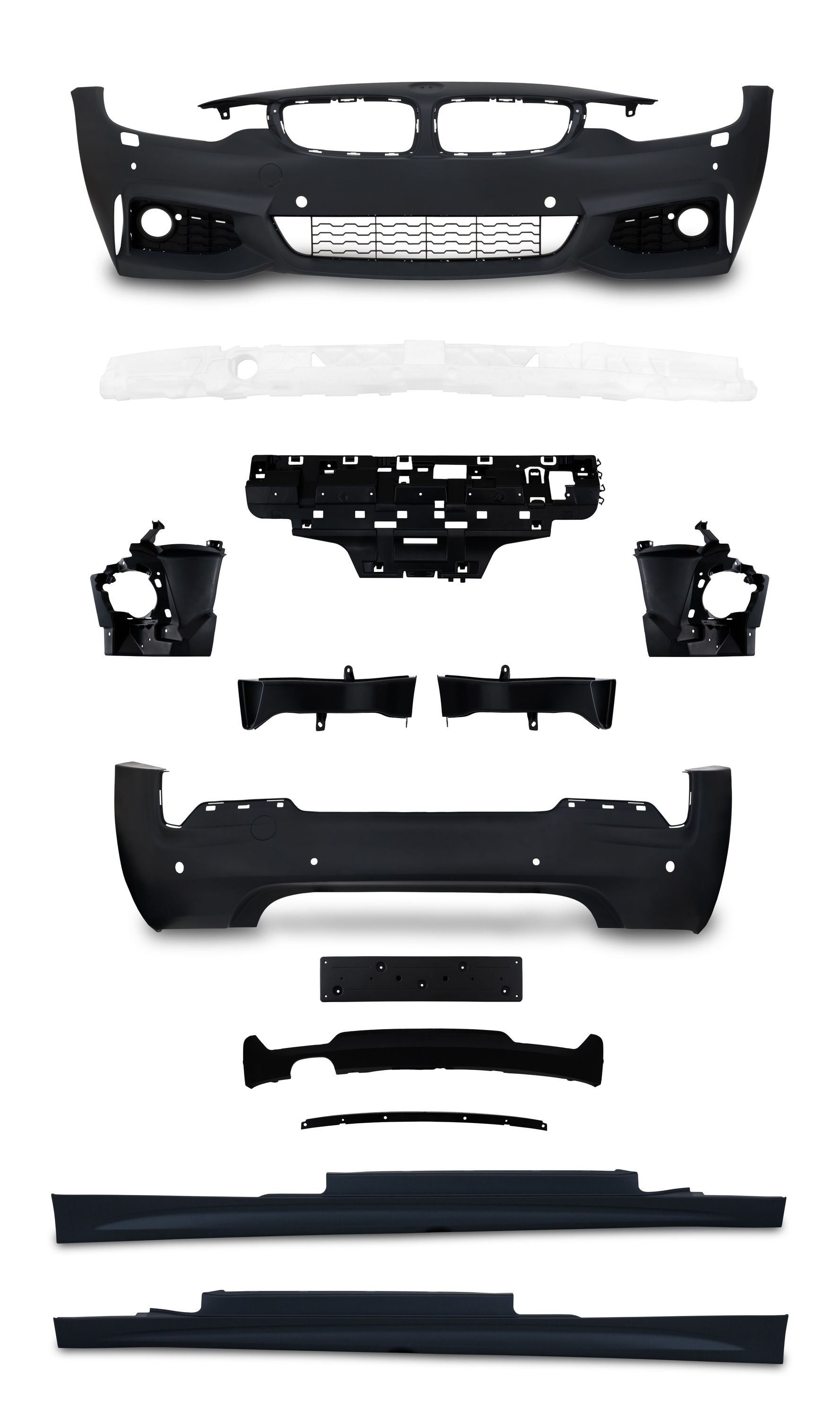 Front Heck Stoßstange Seitenschweller Gitter Spoiler Sport Look für BMW F32