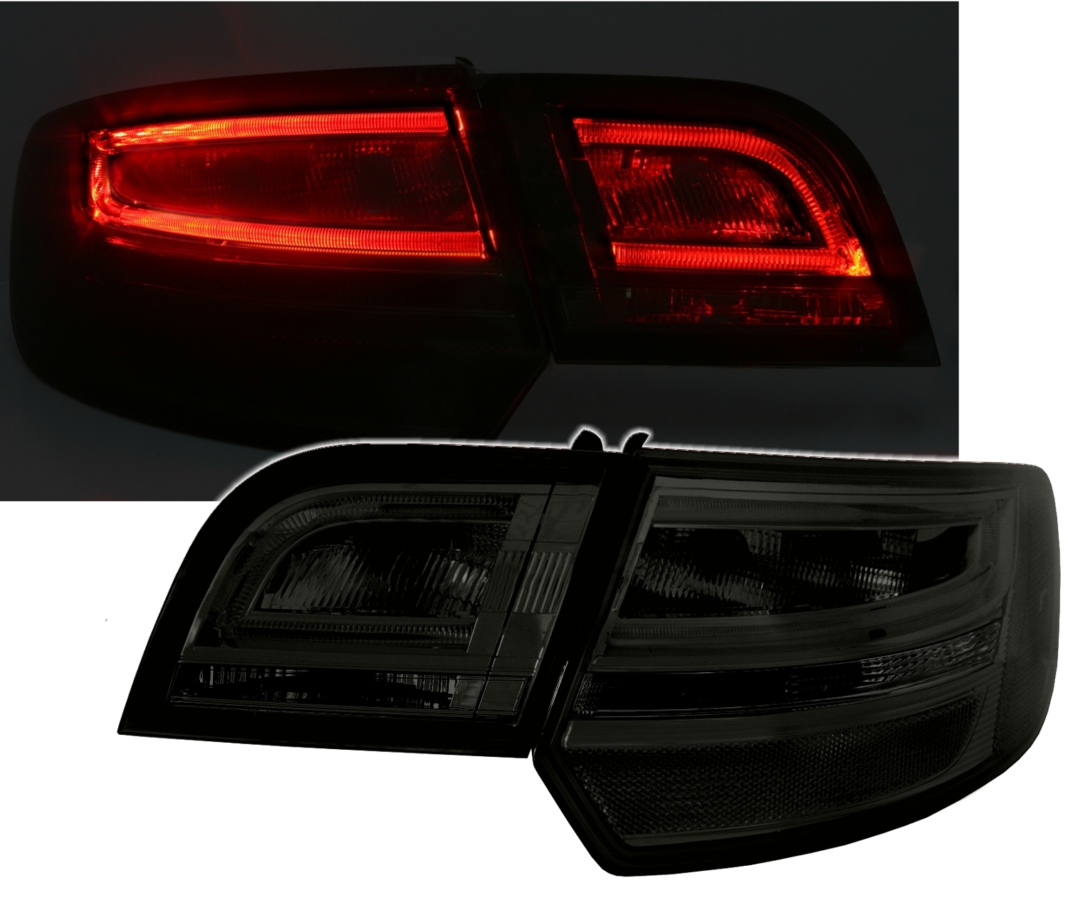 Original LED Lightbar Rückleuchten Schwarz Smoke SET für Audi A3 8P Sportback