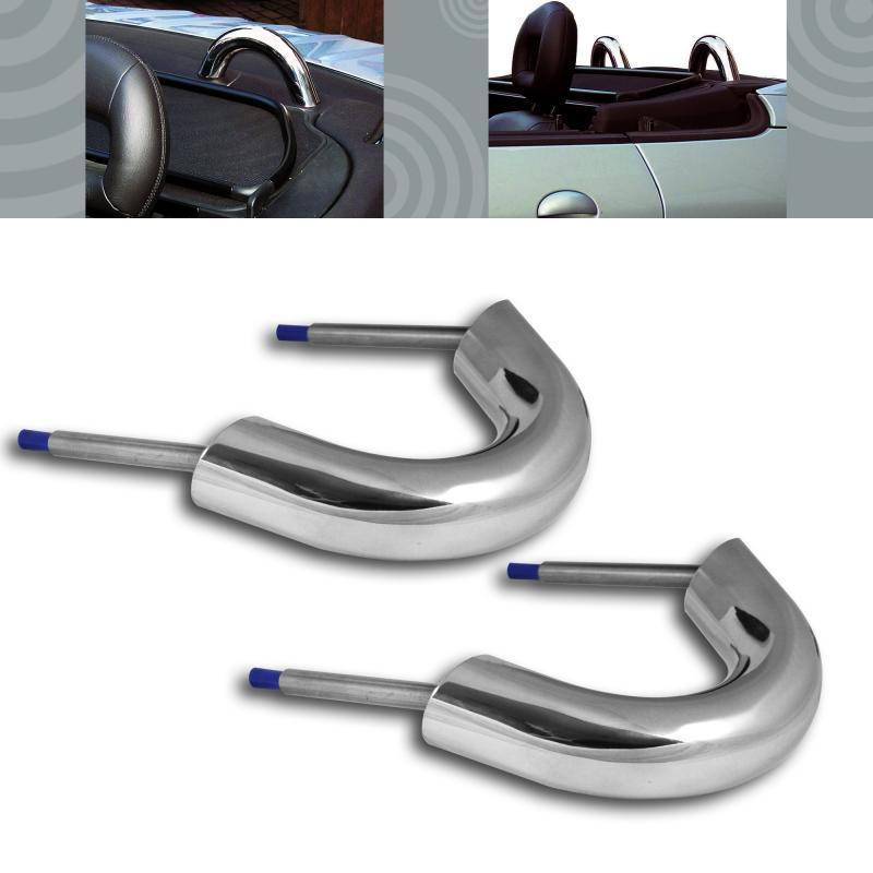 Edelstahl Roadsterbügel Überollbügel Set Links Rechts für Peugeot 206 CC Cabrio