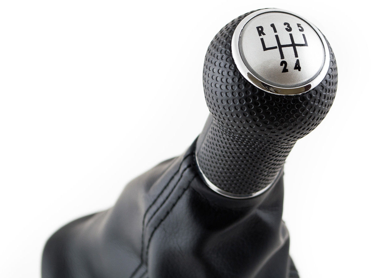 PREMIUM Schaltknauf Knauf Schwarz Silber 5-Gang für VW Golf 4 IV / Bora