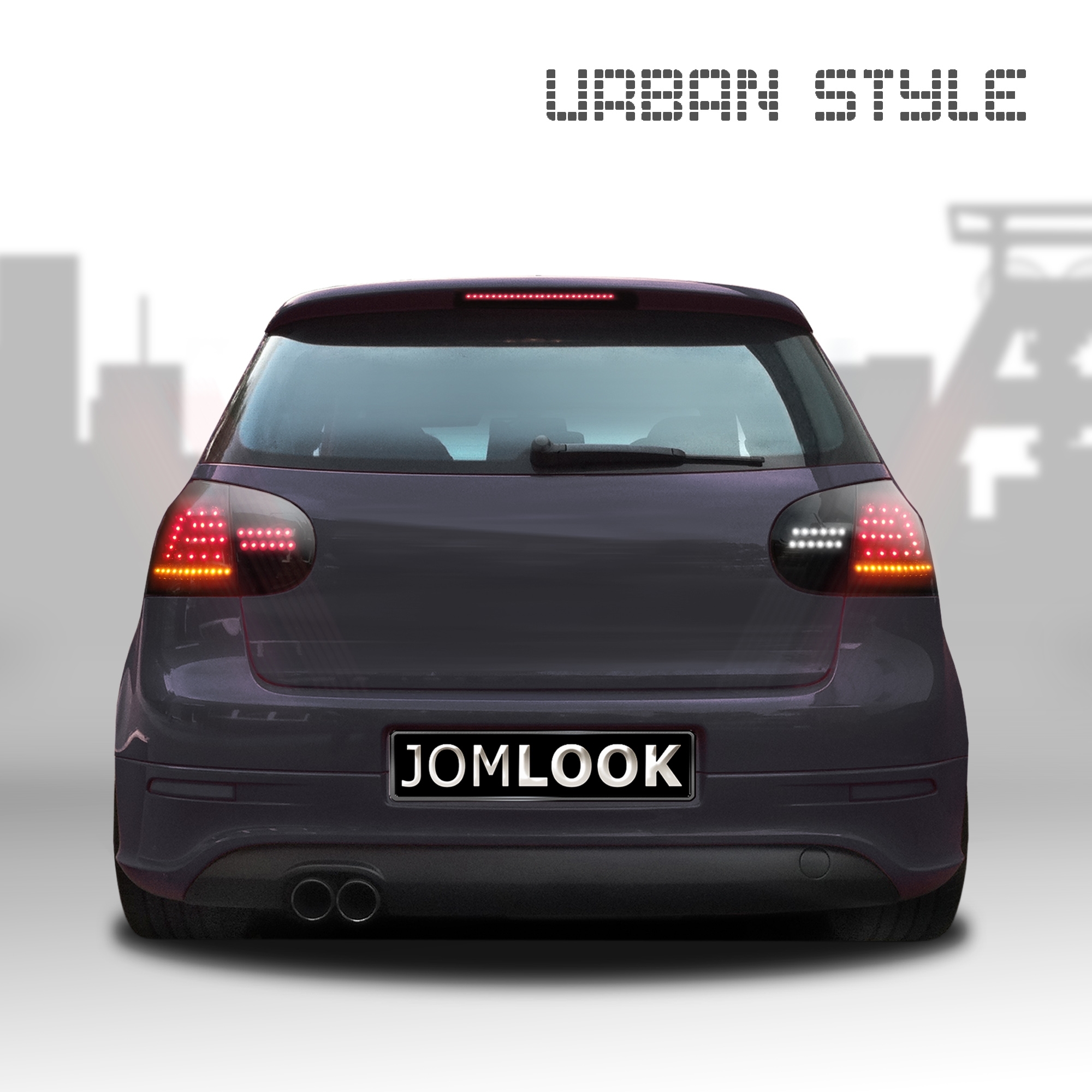 Original JOM LED Rückleuchten Schwarz Smoke SET für VW Golf 5 V MK5 Limo