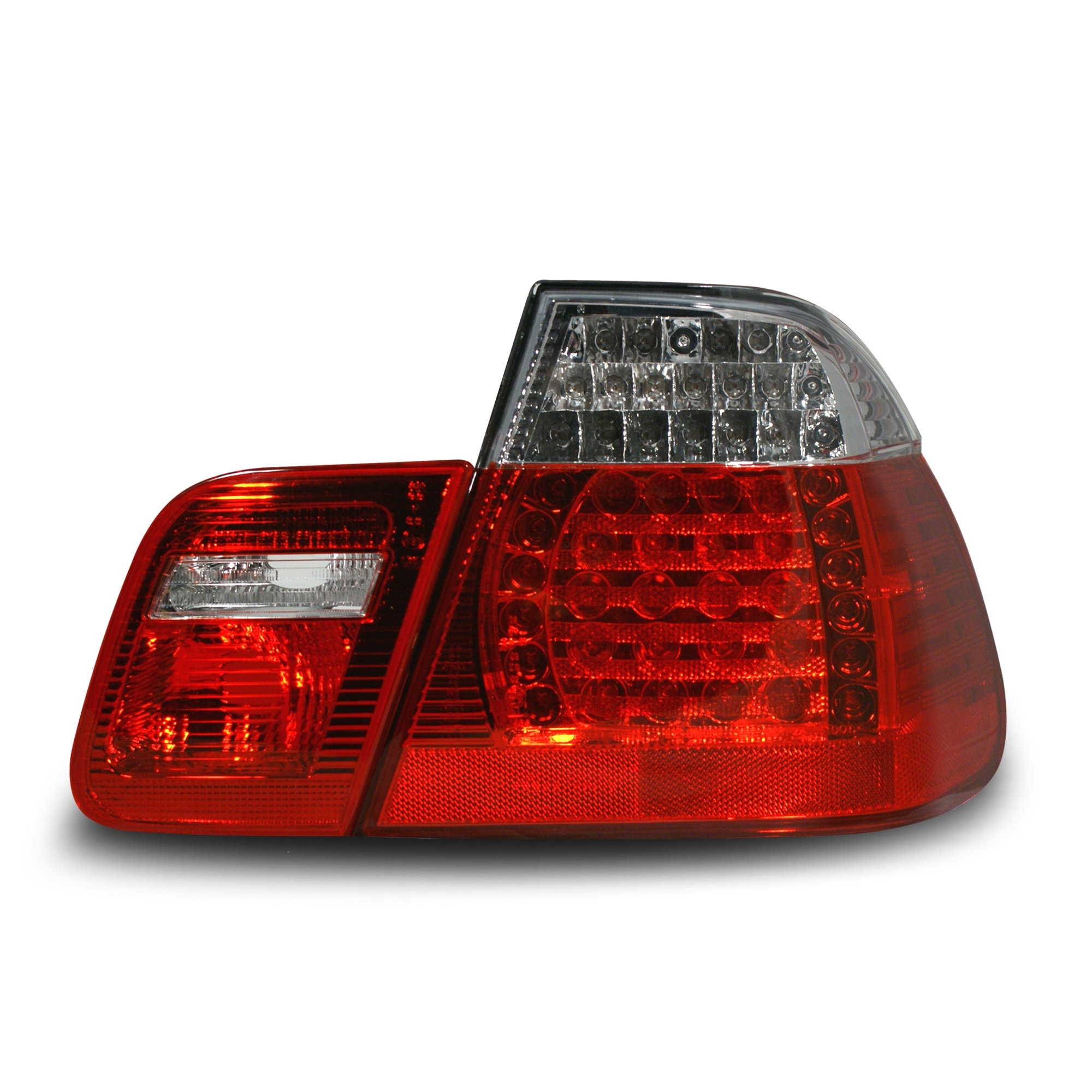 Original JOM LED Rückleuchten Rot Weiß SET für BMW E46 Limousine 05/1998-09/2001