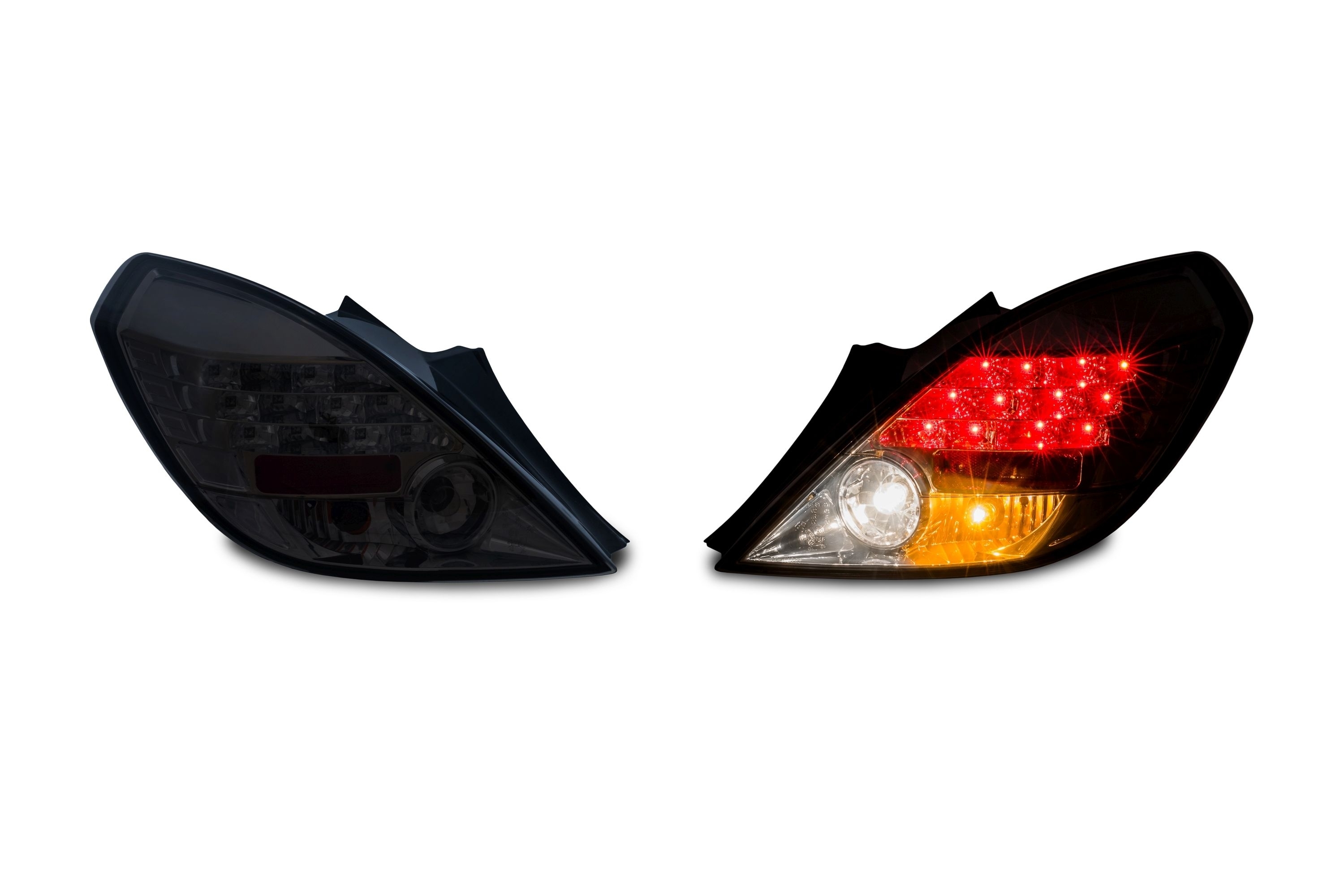 Original JOM LED Rückleuchten Schwarz Smoke SET für Opel Corsa D 3-Türer 2006-