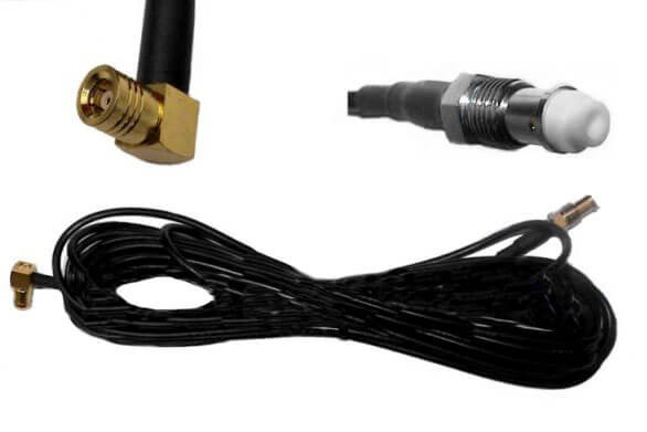 Original Kufatec Triplex Verlängerung Kabel Navi GPS FME auf SMB für VW / Audi