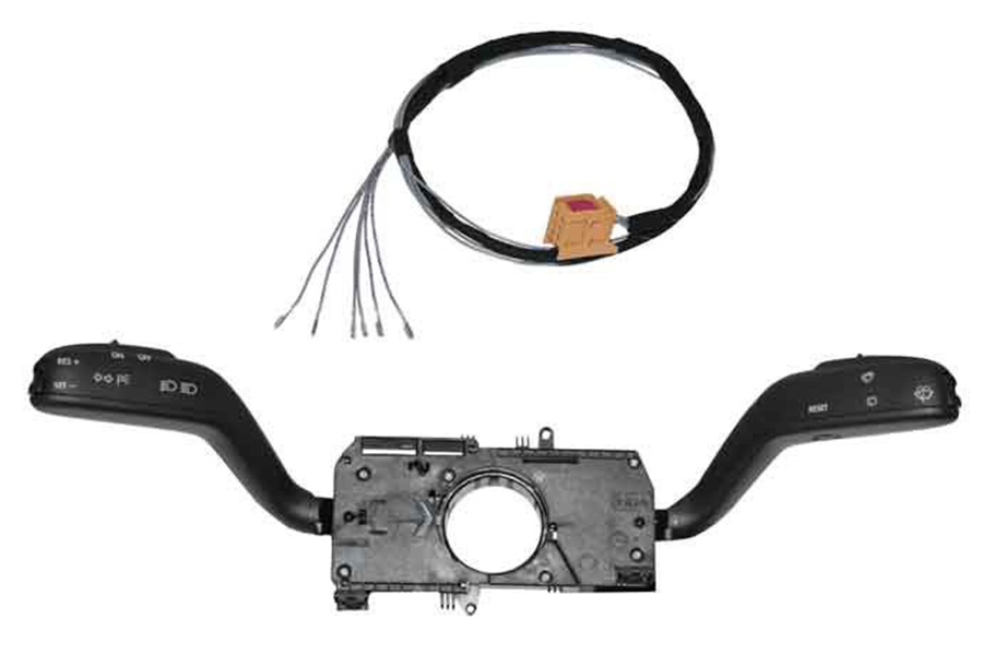 Original Kufatec GRA Tempomat KOMPLETT SET Kabelbaum + Hebel für VW T5 mit MFA