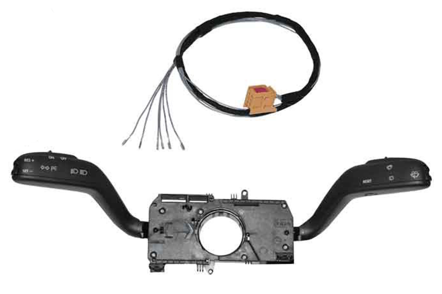 Original Kufatec GRA Tempomat KOMPLETT SET Kabelbaum + Hebel für VW T5 ohne MFA