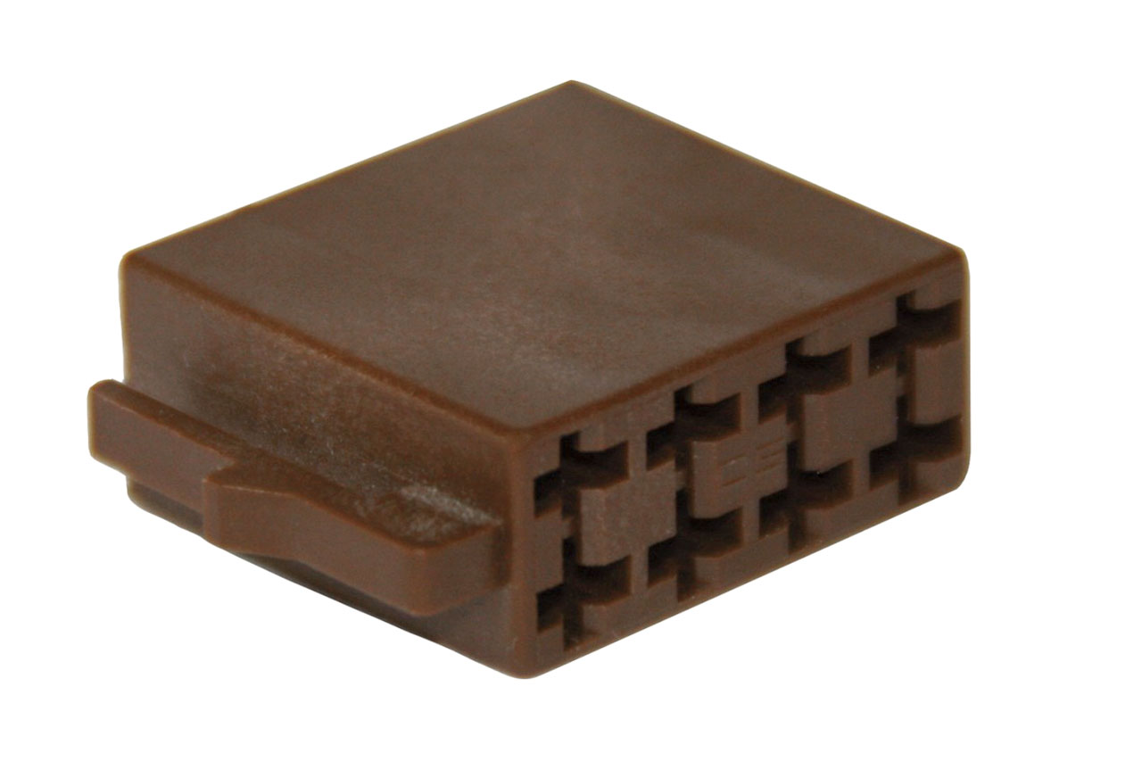 1,49€/Stk 10x ISO Steckergehäuse Lautsprecher 8 polig Braun Pin Gehäuse Stecker