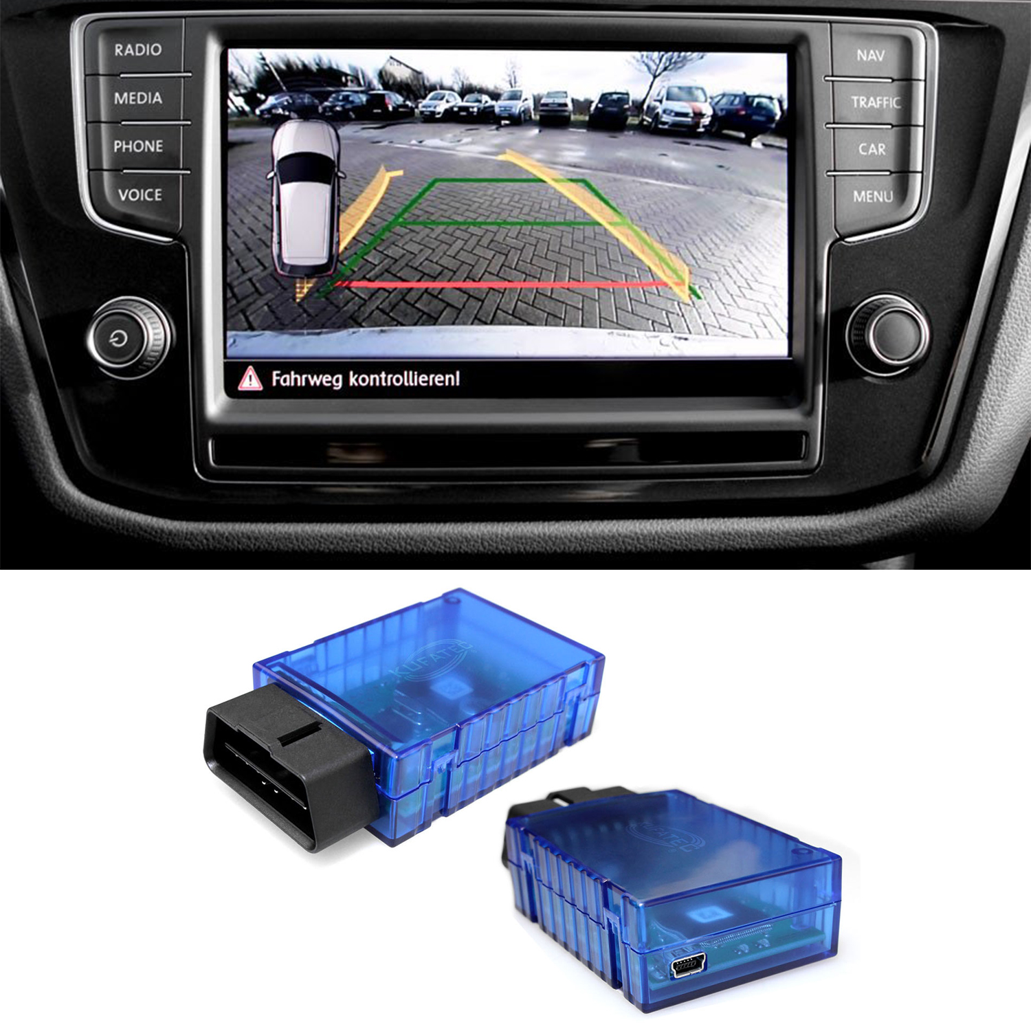 Original Kufatec Kabelbaum Dongle Nachrüstung Komplett SET Trailer Assist für VW