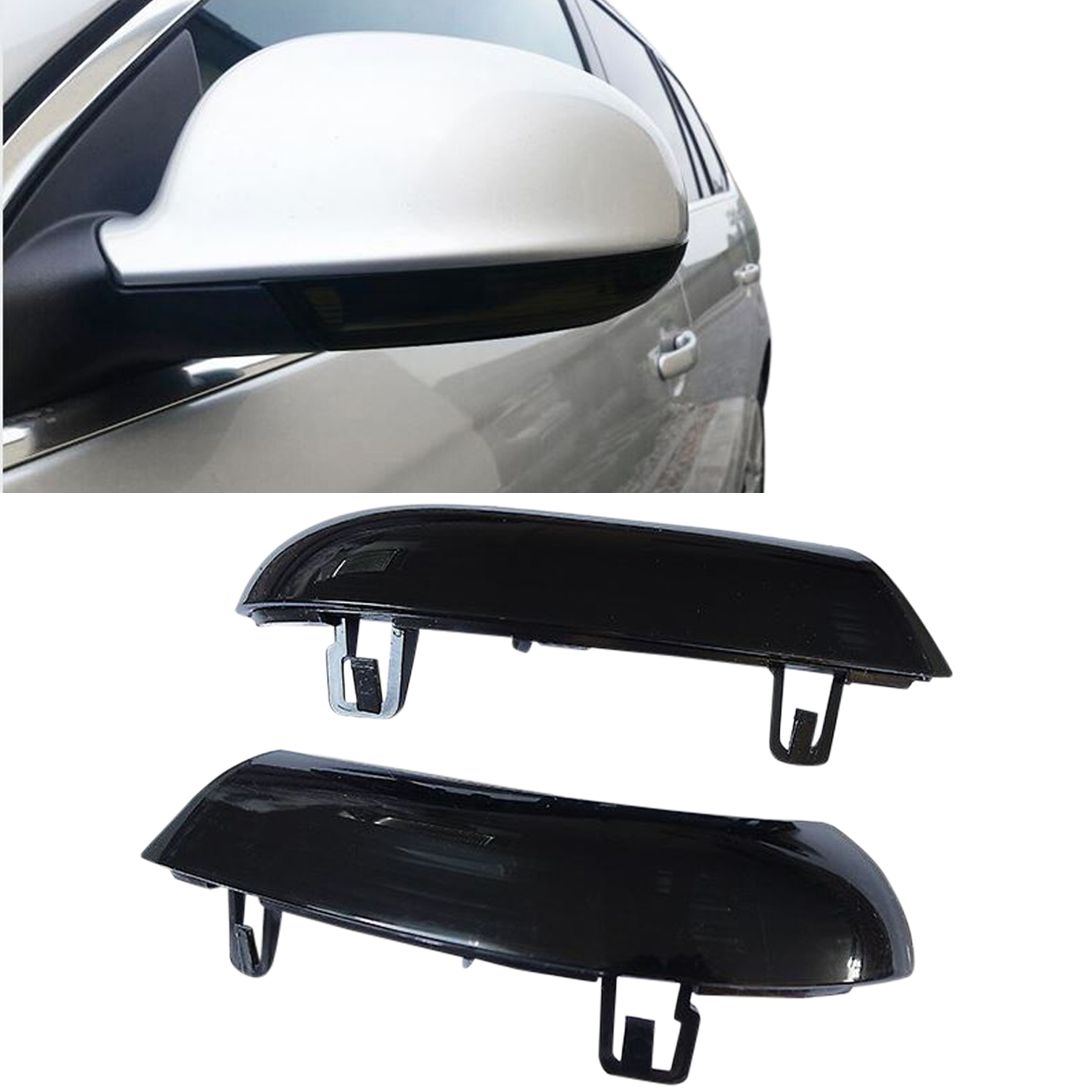 LED Spiegel - Blinker SET in Schwarz für VW Passat 3BG 3C B6 Golf 5 EOS Sharan