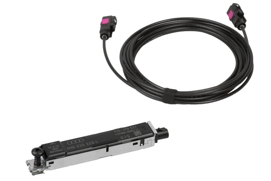 Original Antennen Modul + Kufatec Kabelbaum SET DAB DAB+ für Audi A8 4H