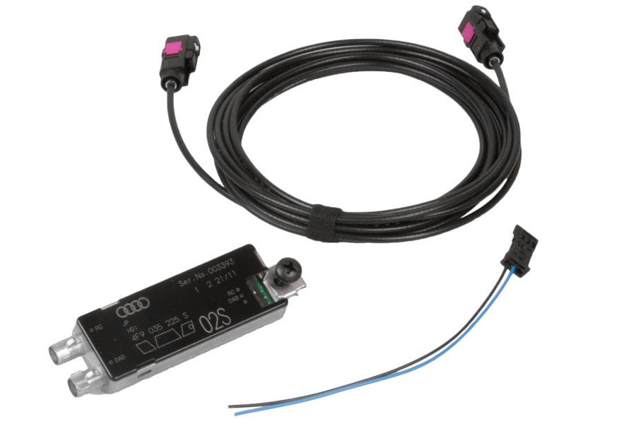 Original Antennen Modul + Kufatec Kabelbaum DAB DAB+ für Audi A6 4F Avant MMi 2G