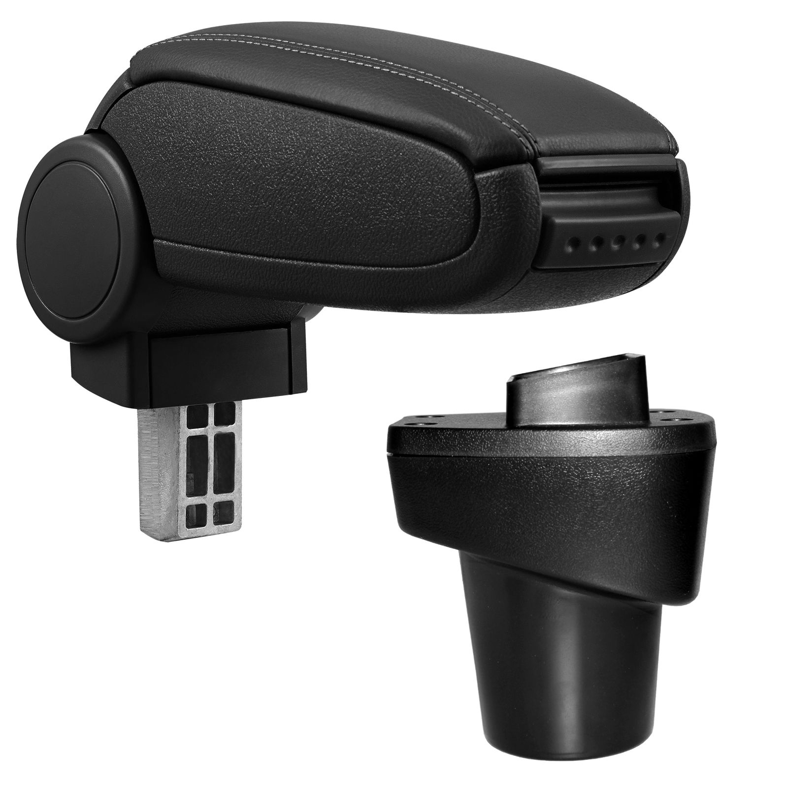 Mittelarmlehne Armlehne KOMPLETT Leder Schwarz für Citroen C1 II / Peugeot 108