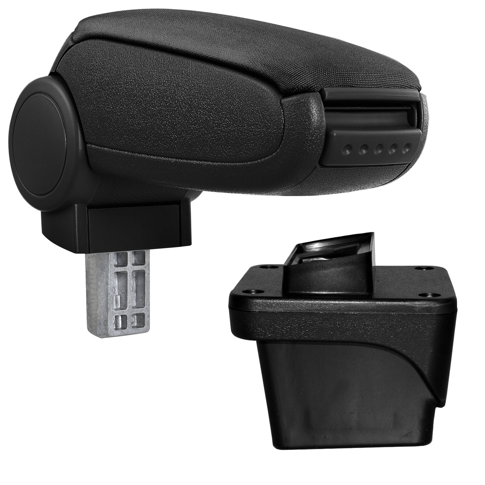 Mittelarmlehne Armlehne KOMPLETT SET Textil Schwarz für VW Polo VI AW1 ab 2017-