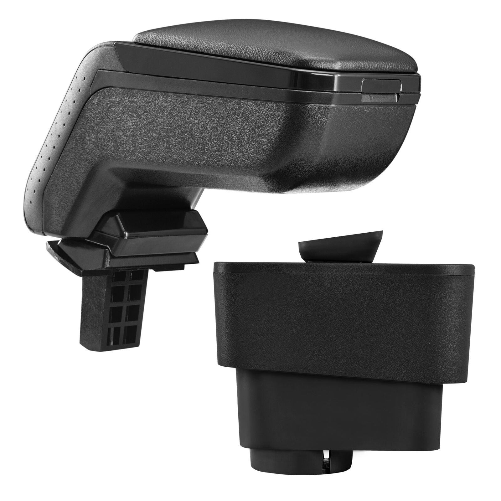 Design Mittelarmlehne Armlehne KOMPLETT Leder Schwarz für Alfa Romeo MiTo 2008-