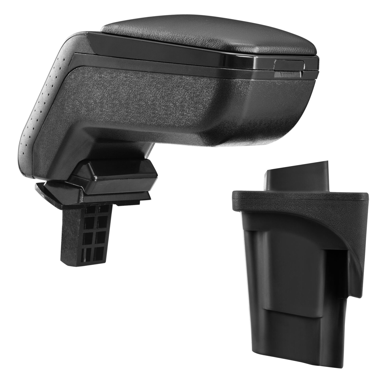 Design Mittelarmlehne Armlehne KOMPLETT Leder Schwarz für Seat Leon II 1P 2005-