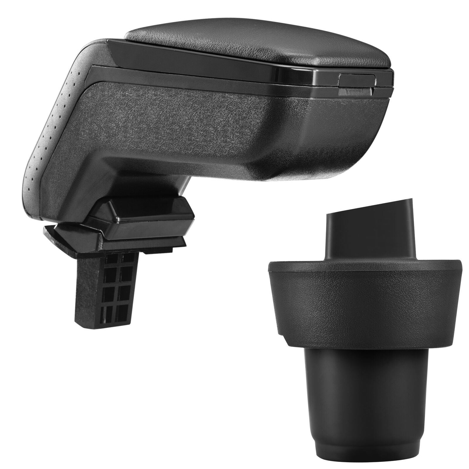 Design Mittelarmlehne Armlehne KOMPLETT Leder Schwarz für Seat Mii Skoda Citigo