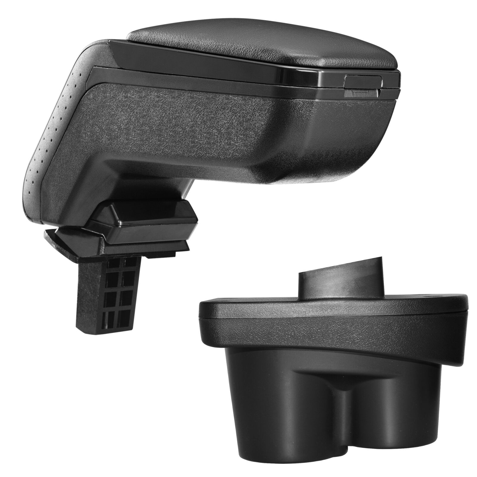 Design Mittelarmlehne Armlehne KOMPLETT Leder Schwarz für Opel Corsa E ab 2014-