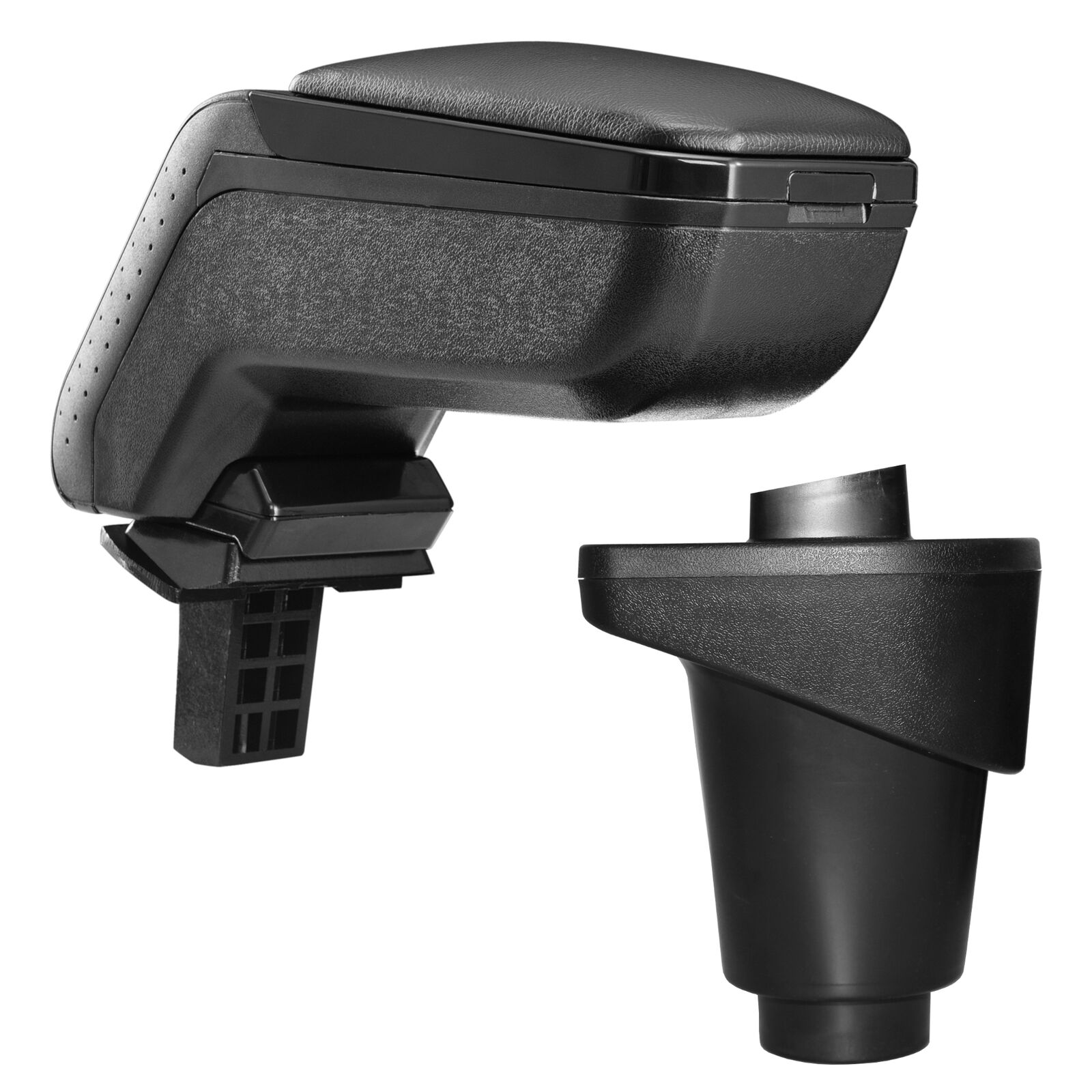 Design Mittelarmlehne Armlehne KOMPLETT Leder Schwarz für Fiat 500L ab 2012-