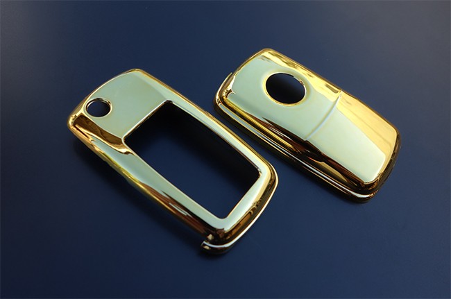 Für SKODA Klapp Schlüssel Fernbedienung Key Cover Gehäuse Gold Look bis 10/2009