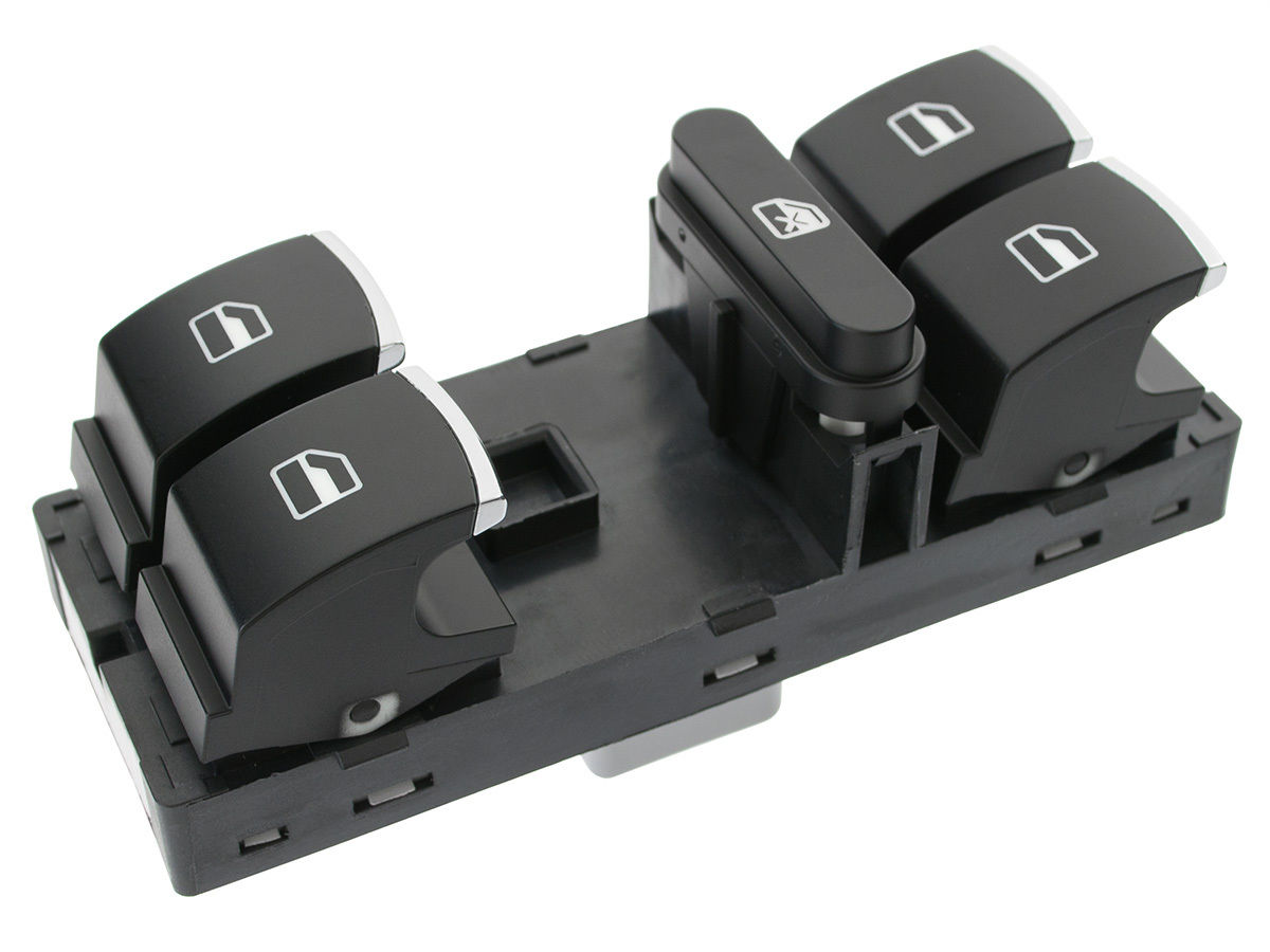 Fensterheber Schalter Alu Chrom für Seat Altea 5P Leon II 1P Ibiza 6J Toledo 5P