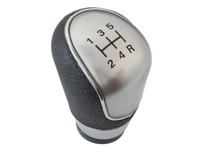 Schaltknauf Knauf Silber Chrom 5-Gang für Ford Fiesta VII Focus II III C-Max