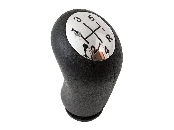 Knauf Schaltknauf Chrom Schwarz 5-Gang für Renault Clio III Megane II Scenic II