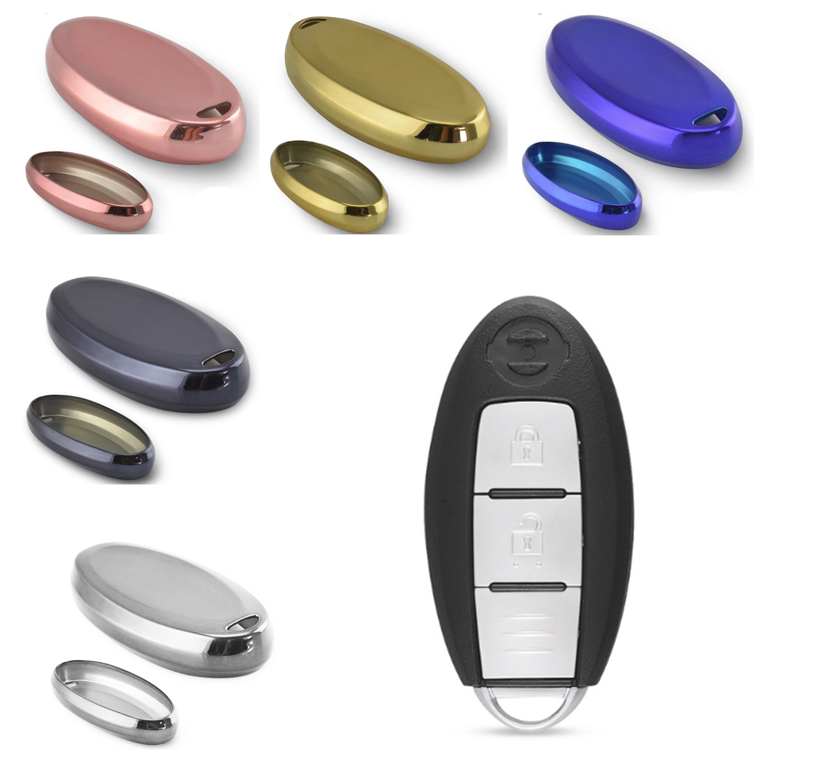 Schlüssel Hülle Gehäuse Cover für Nis Micra Note Qashqai X-Trail Juke Altima