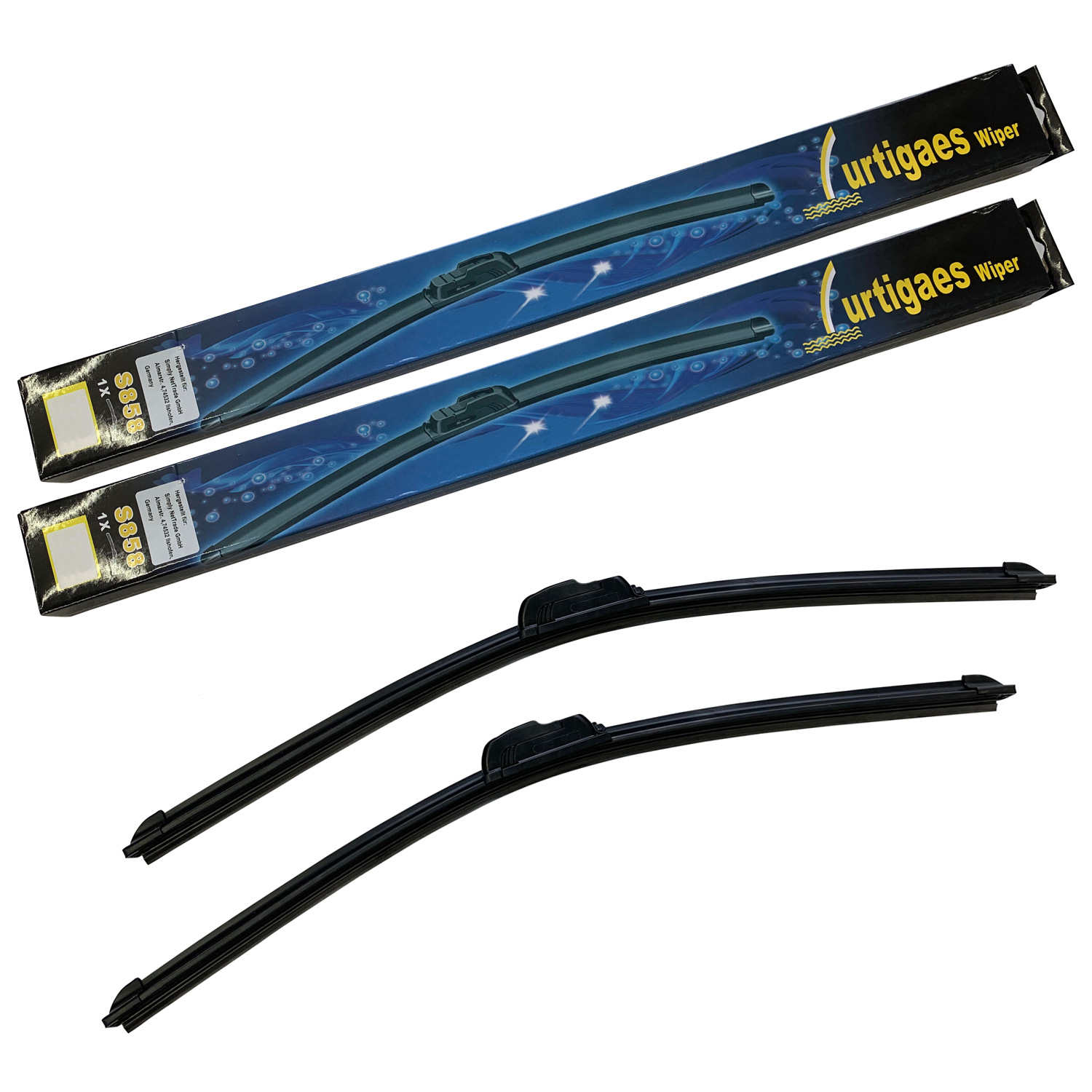 2x SOFT / FLAT Scheibenwischer SET für 12mm U-Hacken 650/600mm für Mercedes W220