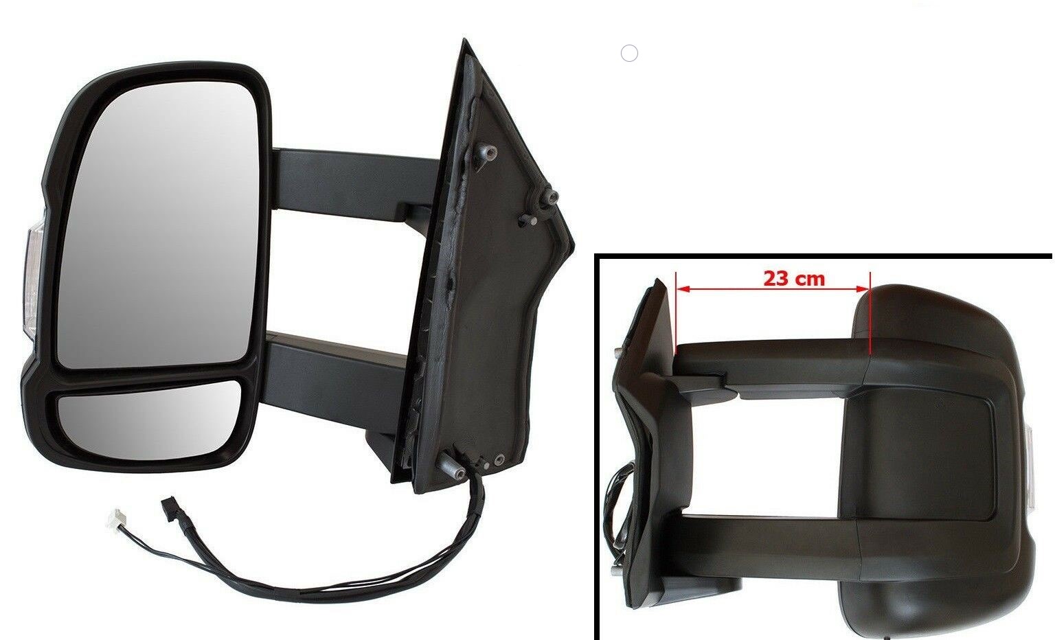 Außenspiegel Links LANG ARM VERSION Manuell Wohnmobil für Fiat Ductao III 2006-