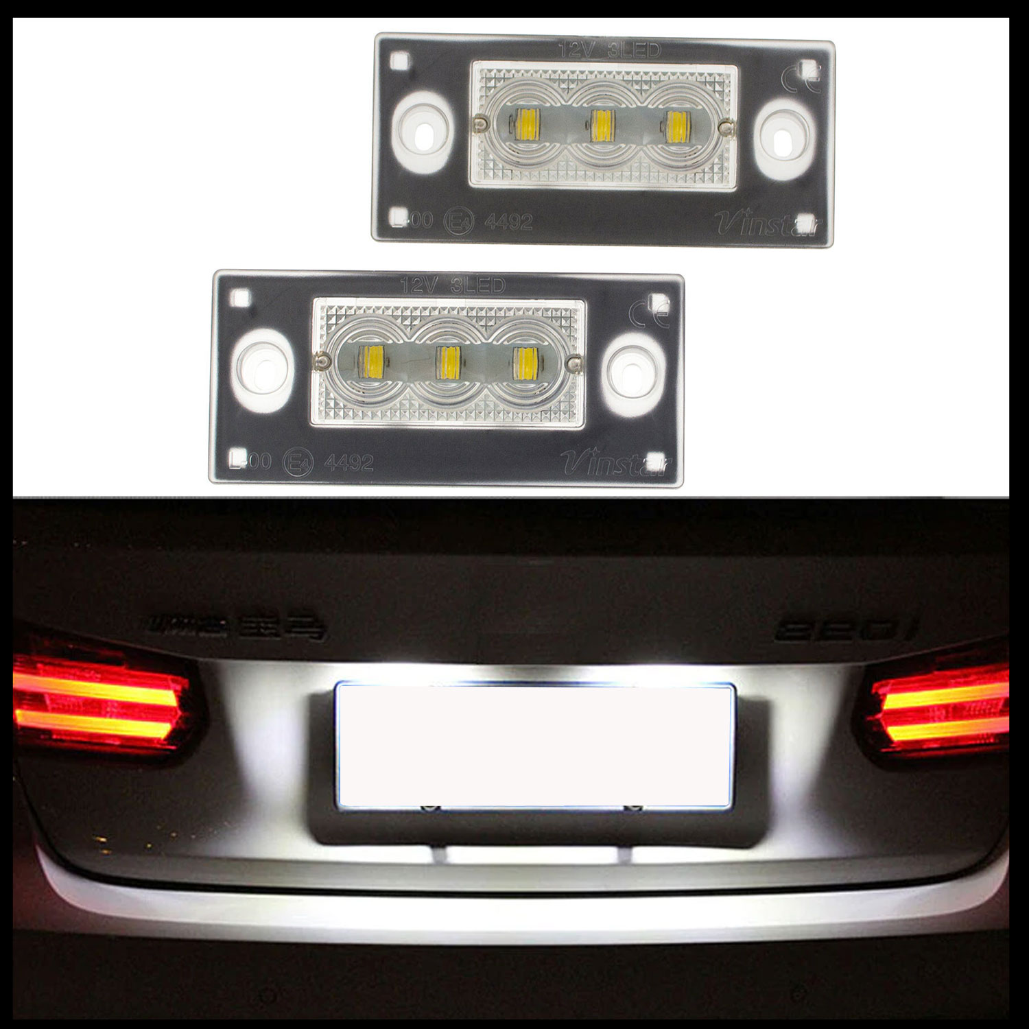 LED PREMIUM Kennzeichenbeleuchtung Kennzeichen für Audi A3 8L A4 B5 8D Facelift