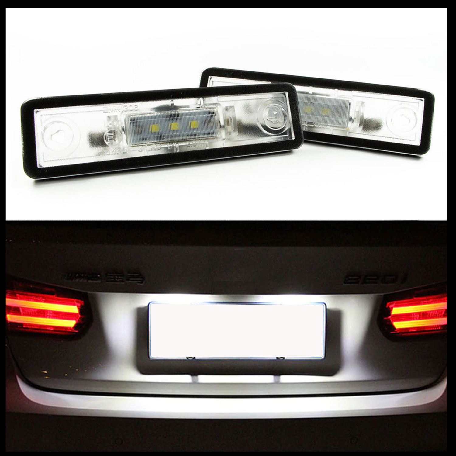 2x LED PREMIUM Kennzeichenbeleuchtung für Opel Vectra B Zafira A Signum Tigra A