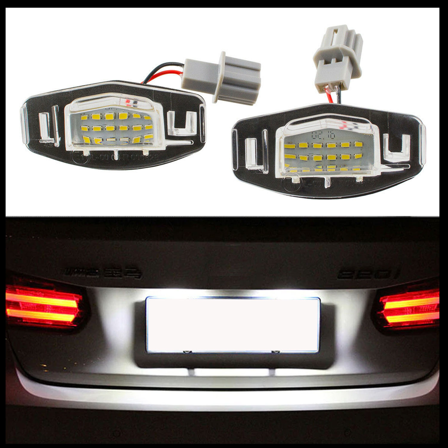 2x 18 LED PREMIUM Kennzeichenbeleuchtung für Honda Accord VI VII Civic VII VIII