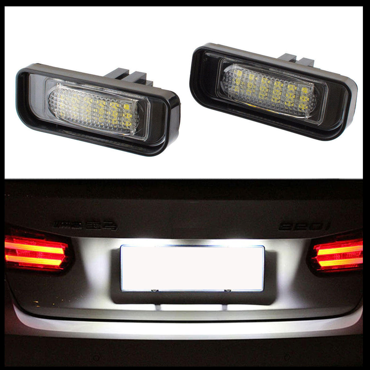 2x 18 LED PREMIUM Kennzeichenbeleuchtung für Mercedes W220 S-Klasse ab 1998-2005