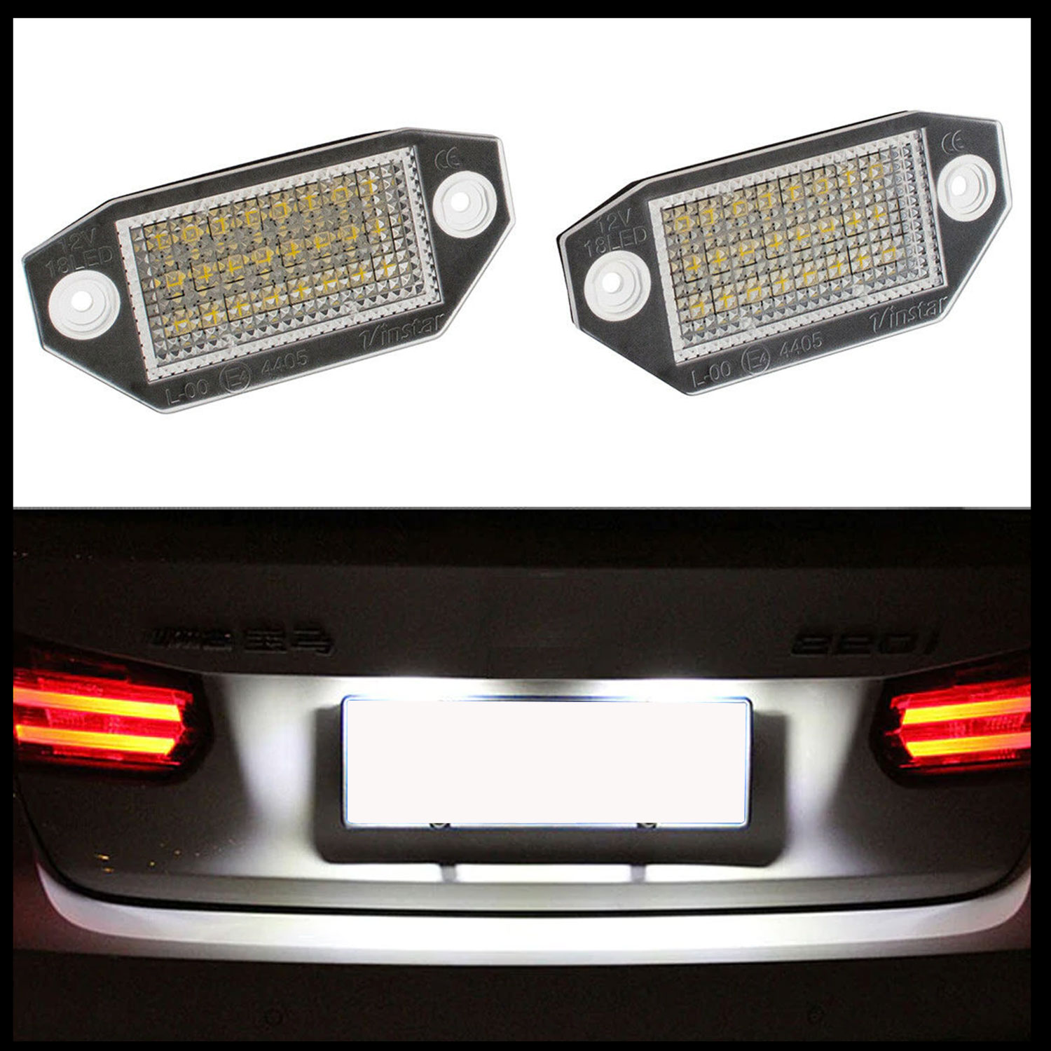 2x 18 LED PREMIUM Kennzeichenbeleuchtung für Ford Mondeo MK3 III ab 2000-2007