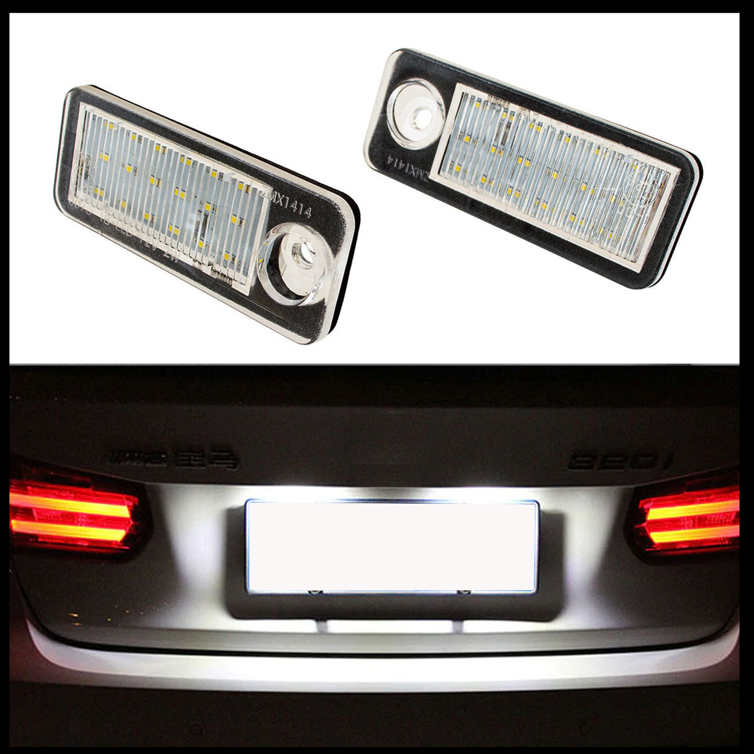 2x 18 LED PREMIUM Kennzeichenbeleuchtung für Audi A6 C5 Avant Facelift 2001-2005