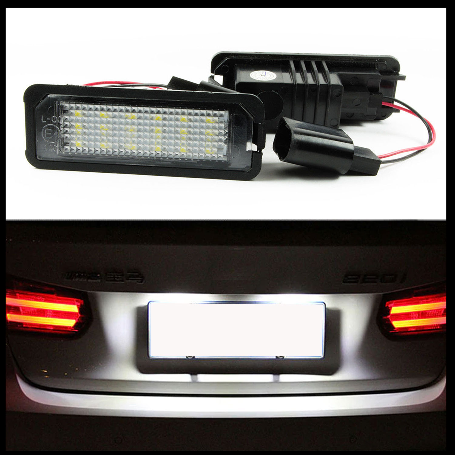 2x LED PREMIUM Kennzeichenbeleuchtung für VW Amarok Scirocco Phaeton New Bettle