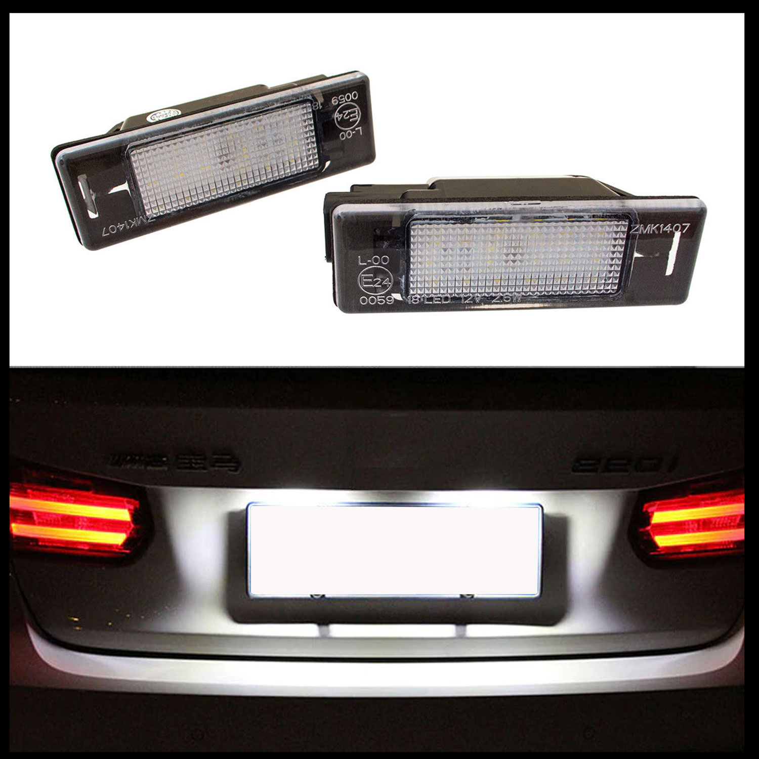 LED PREMIUM Kennzeichenbeleuchtung für Citroen Berlingo I II C2 C3 C4 C5 C6 DS3