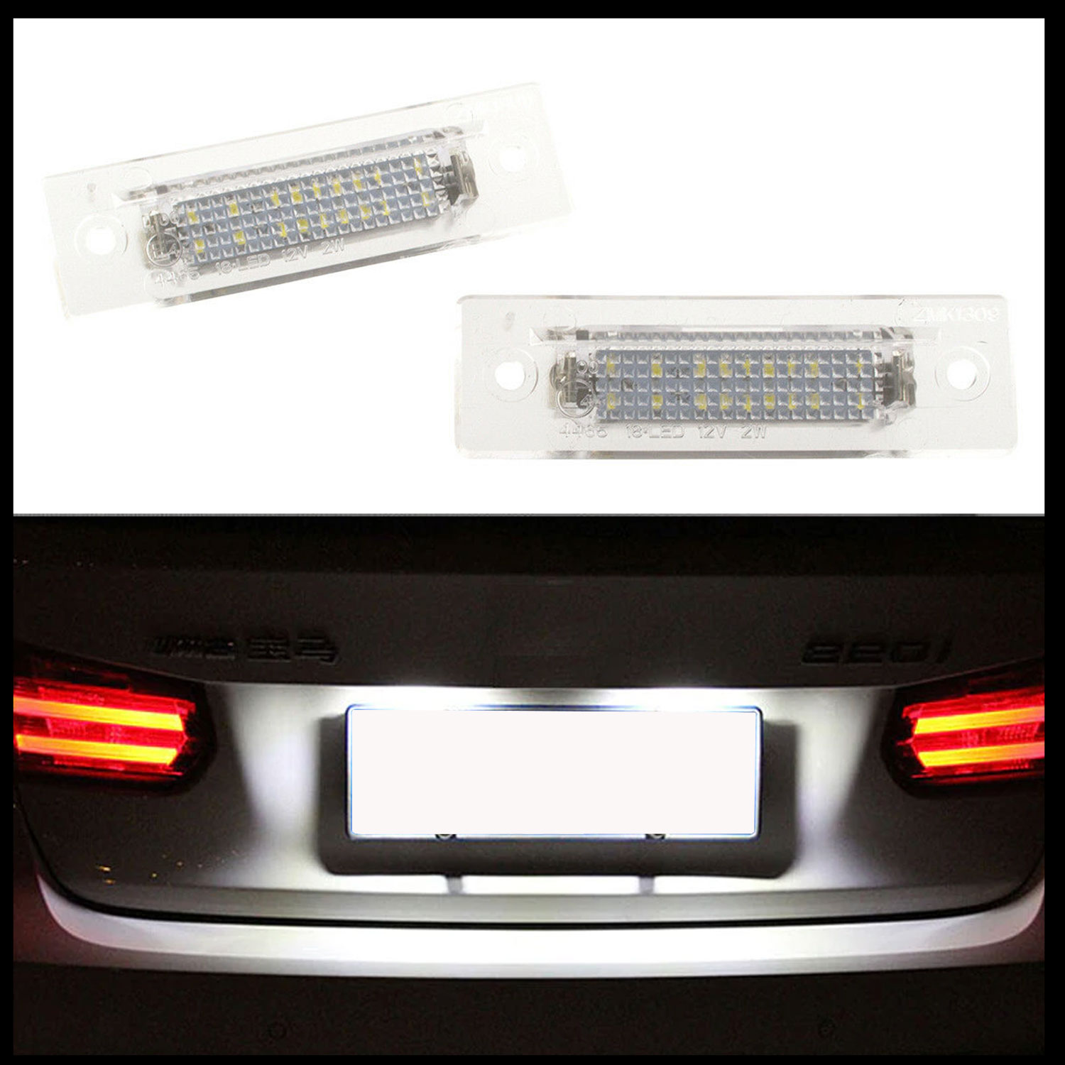 2x LED PREMIUM Kennzeichenbeleuchtung für Porsche 968 Boxster 986 911 964 933