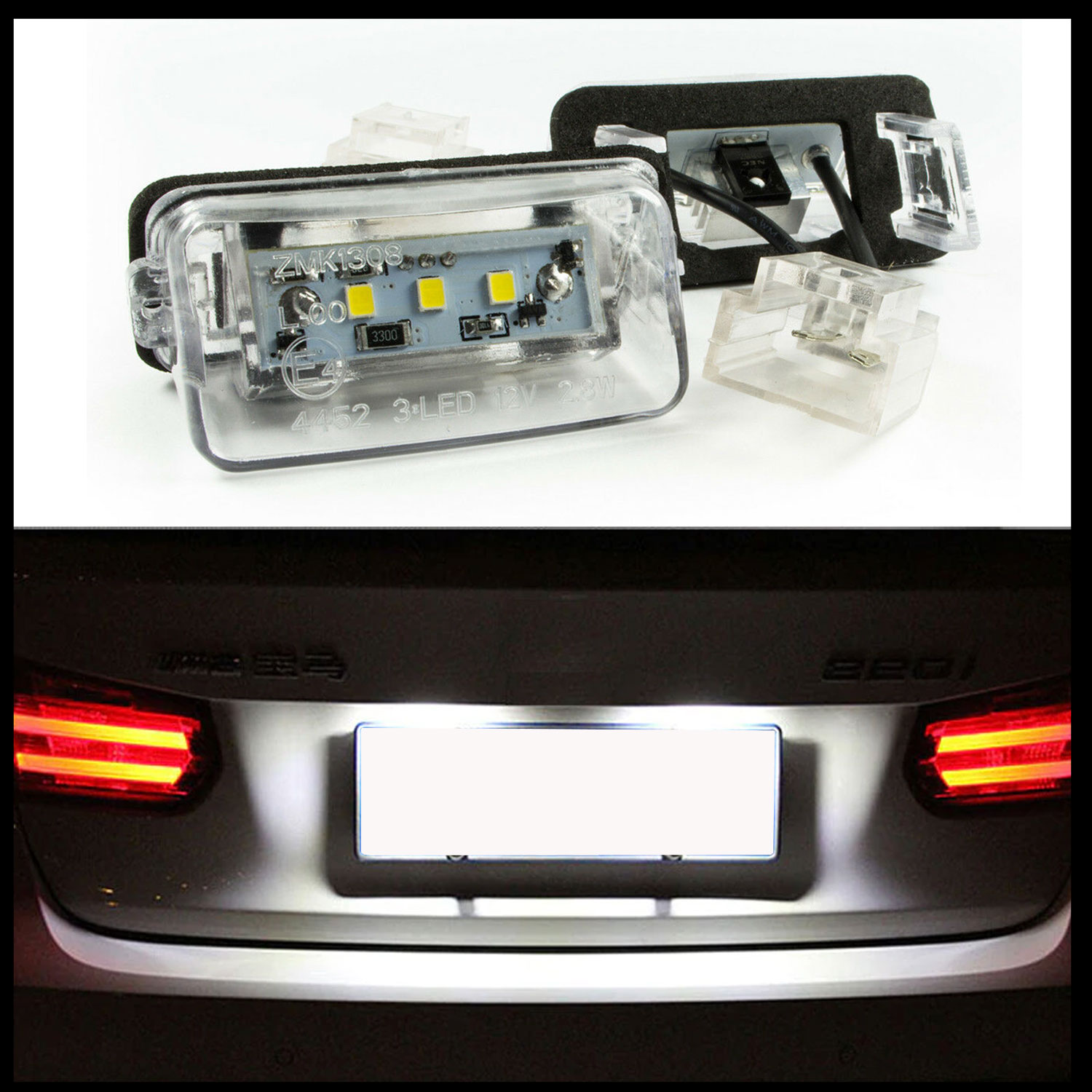 2x LED PREMIUM Kennzeichenbeleuchtung für Citroen C3 C4 C5 II Facelift C6
