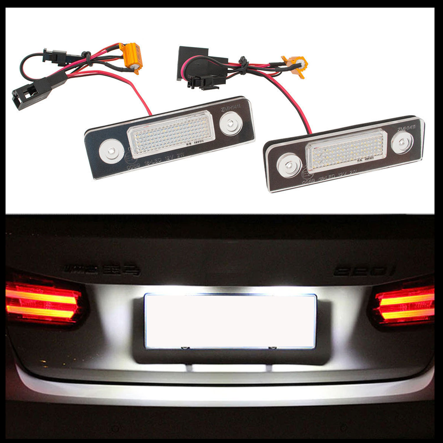 LED PREMIUM Kennzeichenbeleuchtung für Skoda Octavia II Facelift / Roomster 5J