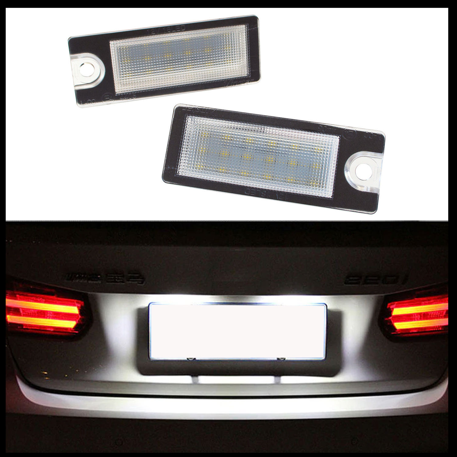 2x LED PREMIUM Kennzeichenbeleuchtung 18 SMD für Volvo S60 S80 V70 II XC70 XC90