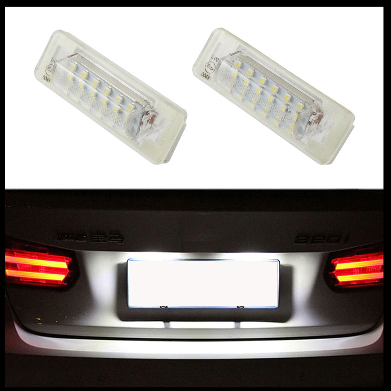 LED PREMIUM Kennzeichenbeleuchtung 18 SMD für Mercedes C-Kl. W202 / E-Kl. W210