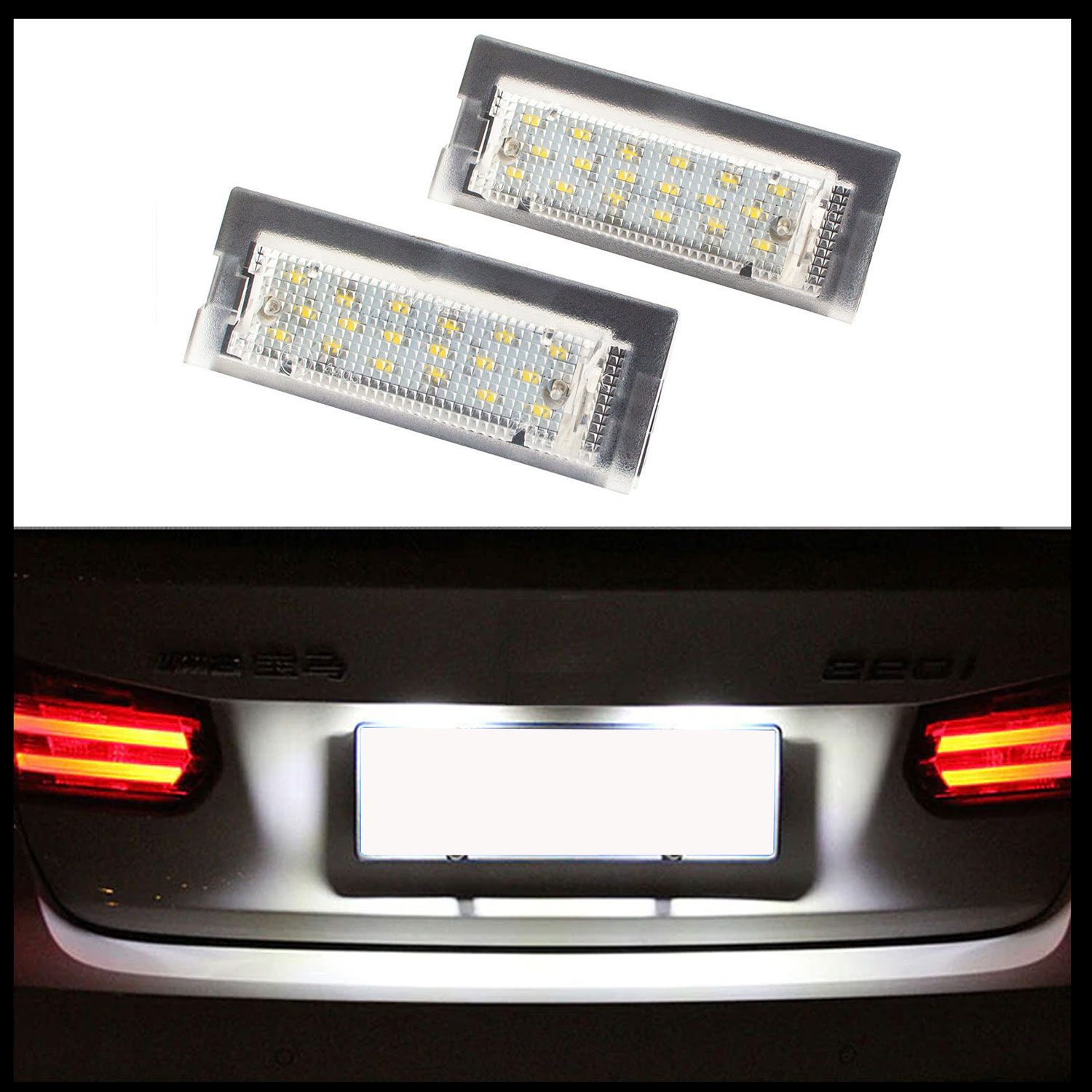 2x LED PREMIUM Kennzeichenbeleuchtung 18 SMD für BMW 5er E39 Touring Kombi 96-04