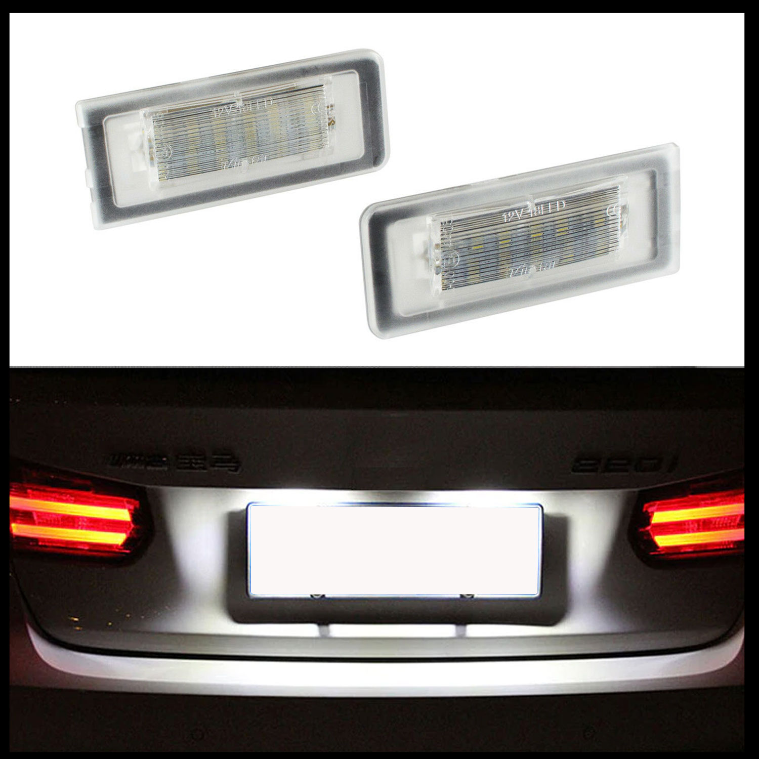 2x LED PREMIUM Kennzeichenbeleuchtung für Audi TT 8N Roadster Coupe 1998-2006