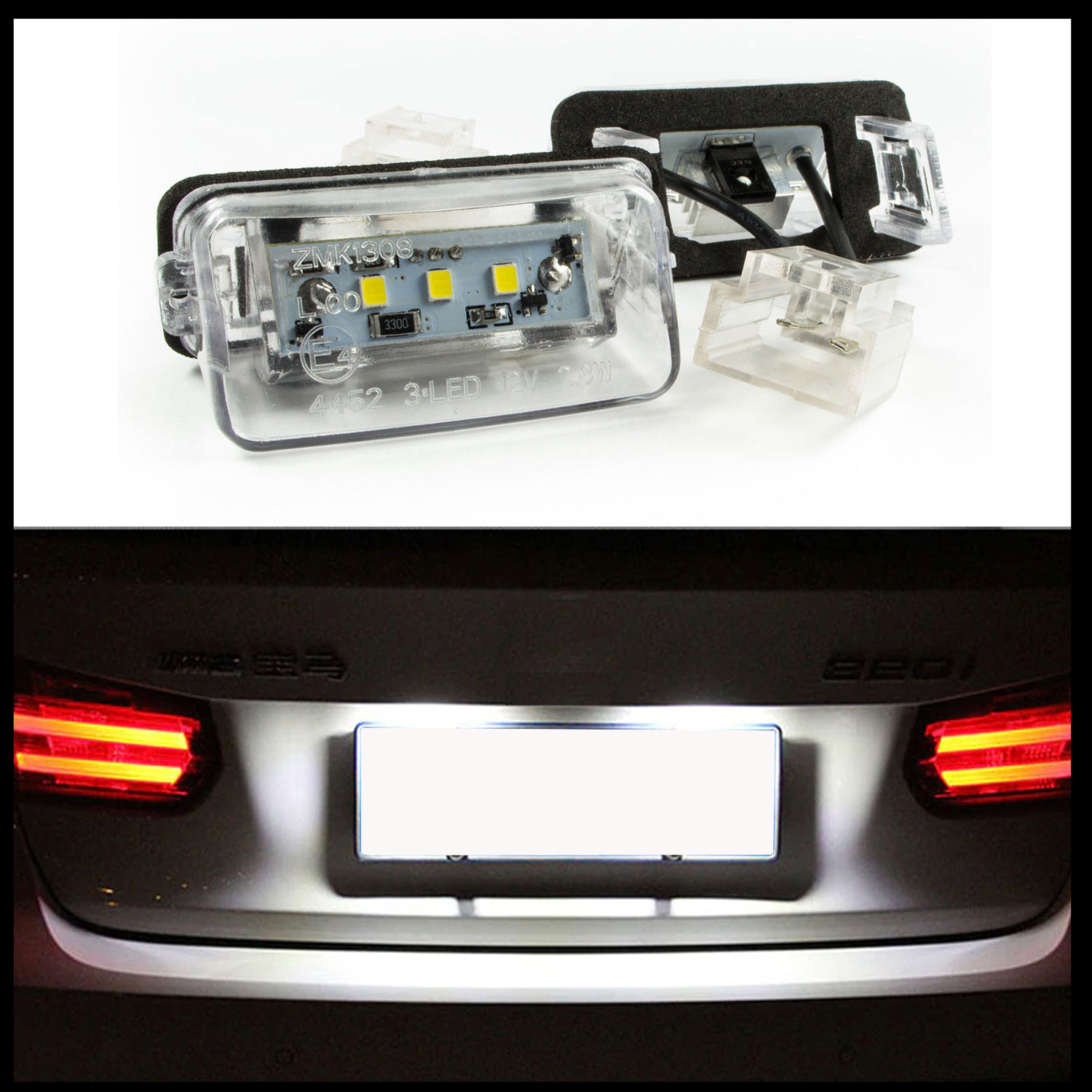 2x LED PREMIUM Kennzeichenbeleuchtung für Citroen Xsara / Saxo / Xsara Picasso