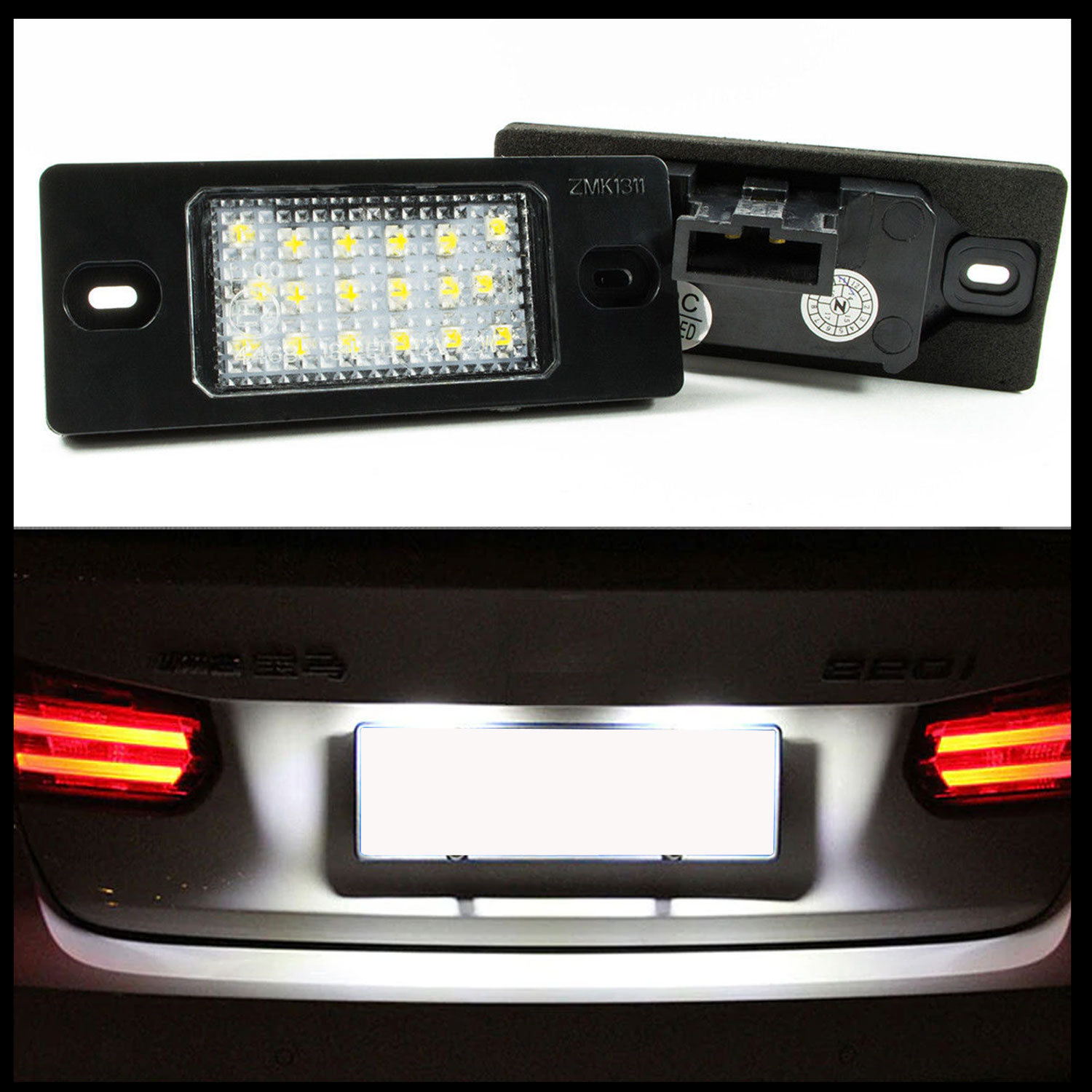 2x LED PREMIUM Kennzeichenbeleuchtung für Skoda Fabia 1 6Y Stufenheck / Combi