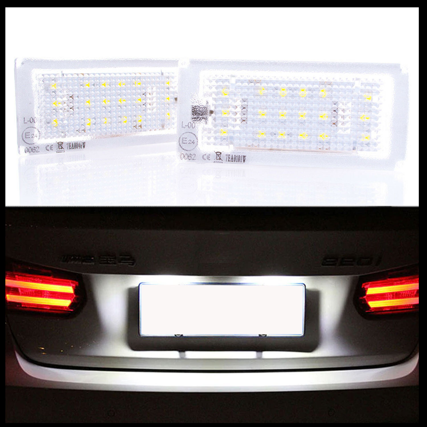 2x LED PREMIUM Kennzeichenbeleuchtung für BMW 3er E46 Coupe Cabrio LCI Facelift